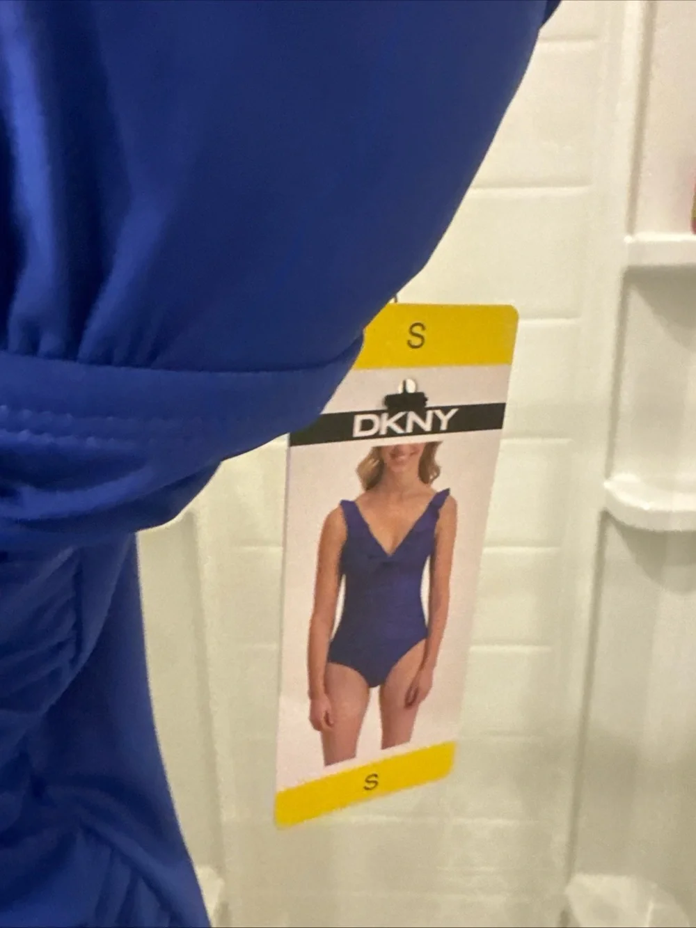 Women’s  One-Piece Swimsuit in Royal Blue - Picture 3 of 7